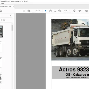 Mercedes-Benz Actros 932314 GS Manual - PDF DOWNLOAD