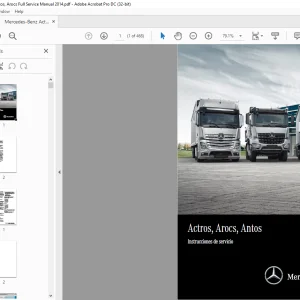 Mercedes-Benz Truck  Actros, Antos, Arocs Instrucciones de servicio manual PDF