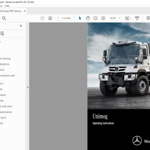 Mercedes-Benz Truck Unimog Operating Instructions Manual - PDF DOWNLOAD