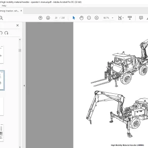 Mercedes-Benz Truck Unimog TRACTOR, WHEELED, 4 X 4 DED MATERIAL HANDLER OPERATOR'S MANUAL