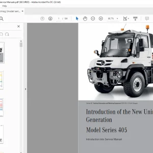 Mercedes-Benz Truck Unimog series 405 Service Manual - PDF DOWNLOAD