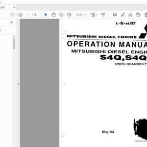 Mitsubishi Diesel Engine S4Q,S4Q2 Swirl Chamber Type Operation Manual - PDF