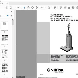 NILFISK GU 305, GU 355, GU 355-DUAL, GU 455-DUAL GU 12 SMU, GU 15 SMU GU 12 DMU, GU 15 DMU, GU 18 DMU INSTRUCTIONS FOR USE MANUAL - PDF DOWNLOAD