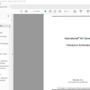Navistar International MV Series Interactive Schematics Manual - PDF DOWNLOAD