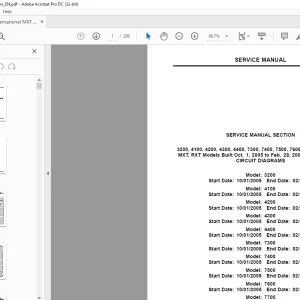 Navistar International truck MXT Wiring Diagrams Manual  - PDF DOWNLOAD