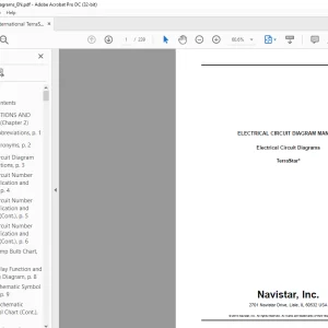 Navistar International Truck TerraStar Wiring Diagrams Manual - PDF DOWNLOAD