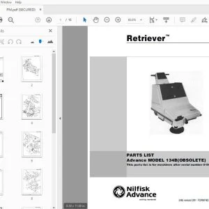Nilfisk Advance 134B (Obsolete) Retriever Parts Manual 56042135 - PDF DOWNLOAD