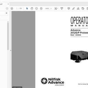 Nilfisk Advance 2052G/P Presweep Operator Manual 56041457 - PDF DOWNLOAD