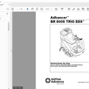 Nilfisk Advance Adhancer BR 800S TRIO EDS Instructions For Use Manual 56041647 - PDF DOWNLOAD