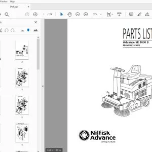 Nilfisk Advance SR 1000 B Parts Manual - PDF DOWNLOAD