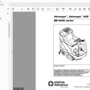 Nilfisk Advance Advenger, Advenger AXP BR 600S series Kullanim Talimatlari 56041657 - PDF