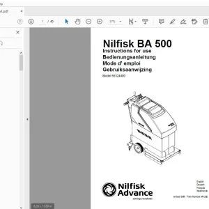 Nilfisk Advance BA 500 Instructions for use Manual 041282 - PDF