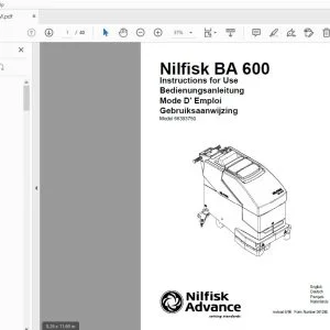 Nilfisk Advance BA 600 Instructions for Use Manual 041285 - PDF DOWNLOAD