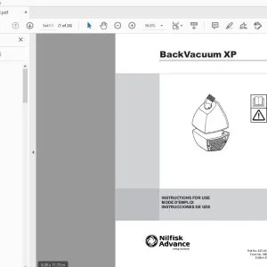 Nilfisk Advance BackVacuum XP Instructions For Use Manual 56041508 - PDF DOWNLOAD