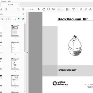 Nilfisk Advance BackVacuum XP Parts Manual 56042414 - PDF DOWNLOAD