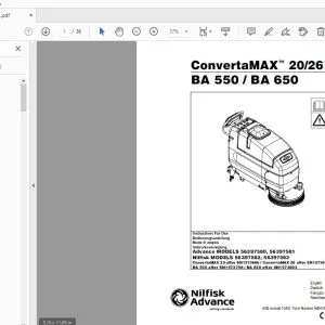Nilfisk Advance ConvertaMAX 20/26 BA 550 / BA 650 Instructions For Use Manual 56041527 - PDF