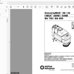 Nilfisk Advance ConvertaMAX 28/34 I-MAX 28HD/34HD BA 750/BA 850 Brugsanvisning - PDF