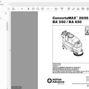 Nilfisk Advance ConvertaMax 20/26 BA 550 / BA 650 Brugsanvisning - PDF DOWNLOAD