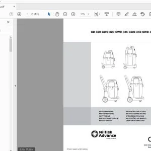 Nilfisk Advance GD 320, GWD 320, GWD 335, GWD 350, GWD 375 Instructions For Use Manual - PDF DOWNLOAD