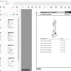 Nilfisk Advance GU 350A GU 450A Spare Parts Catalog PDF Download