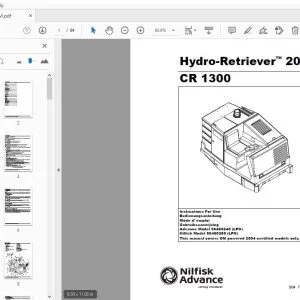 Nilfisk Advance Hydro-Retriever 2052 CR 1300 Instructions For Use Manual 56041606 - PDF DOWNLOAD