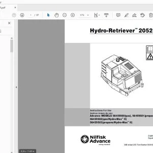 Nilfisk Advance Hydro-Retriever 2052 Instructions For Use Manual 56041406 - PDF