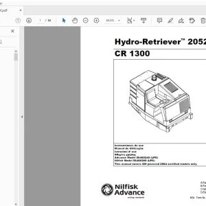 Nilfisk Advance Hydro-Retriever 2052 Manual de Utilização 56041607 - PDF DOWNLOAD