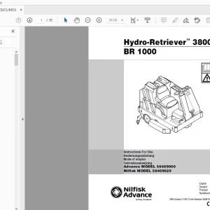 Nilfisk Advance Hydro-Retriever 3800 BR 1000 Instructions For Use Manual 56041292 - PDF DOWNLOAD