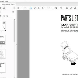 Nilfisk Advance Maxicat II 452726 Parts Manual 042298 - PDF DOWNLOAD