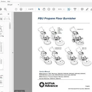 Nilfisk Advance PBU Propane Floor Burnisher Service Manual 56043153 - PDF DOWNLOAD