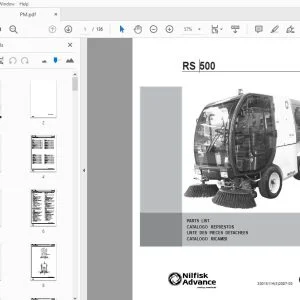 Nilfisk Advance RS500 Parts Manual 33015114 - PDF DOWNLOAD