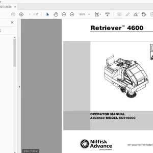 Nilfisk Advance Retriever 4600 56416000 Operator Manual 56041389 - PDF DOWNLOAD