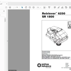 Nilfisk Advance Retriever 6250 SR 1800 Brugsanvisning 56041555 - PDF DOWNLOAD