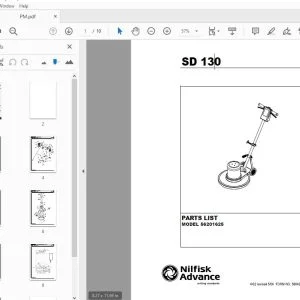 Nilfisk Advance SD 130 Parts Manual 56042433 - PDF DOWNLOAD