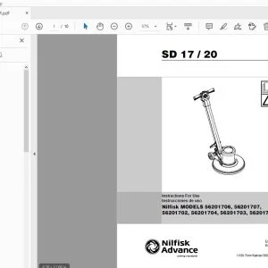 Nilfisk Advance SD 17/20 Instructions For Use Manual 56041486 - PDF DOWNLOAD