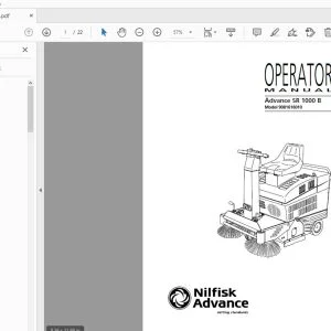Nilfisk Advance SR 1000 B 9081616010 Operator Manual - PDF DOWNLOAD