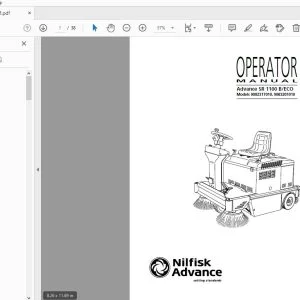 Nilfisk Advance SR 1100 BECO Operator Manual 56041475 - PDF DOWNLOAD