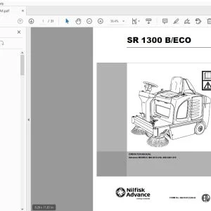 Nilfisk Advance SR 1300 BEco Operator Manual 56041481 - PDF DOWNLOAD