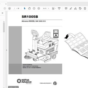 Nilfisk Advance SR1005B Operator Manual 56041505 - PDF DOWNLOAD