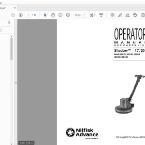Nilfisk Advance Shadow 17,20 Operator Manual 56041342 - PDF DOWNLOAD