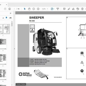 Nilfisk Advance Sweeper RS 500 Instructions For Use Manual 33015122 - PDF DOWNLOAD
