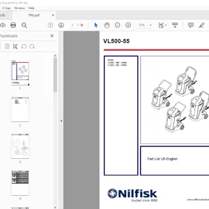 Nilfisk-Advance VL500-55B VL500-55E Parts Manual - PDF DOWNLOAD