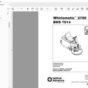 Nilfisk Advance Whirlamatic 2700 BHS 7014 Bruksanvisning 56041403 - PDF DOWNLOAD