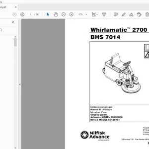 Nilfisk Advance Whirlamatic 2700 BHS 7014 Manual de instrucciones de uso - PDF DOWNLOAD