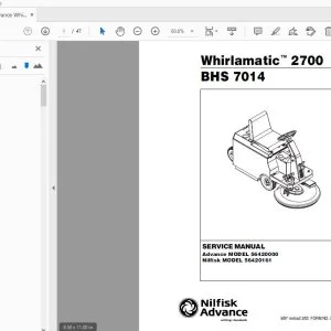 Nilfisk Advance Whirlamatic 2700 BHS 7014 Service Manual - PDF DOWNLOAD