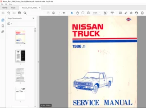 Nissan Truck 720 Series 1986 Factory Service Manual - PDF DOWNLOAD