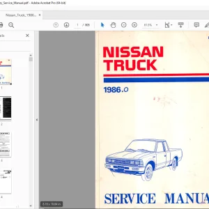 Nissan Truck 720 Series 1986 Factory Service Manual - PDF DOWNLOAD