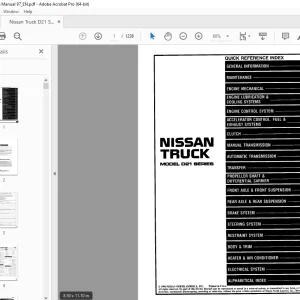 Nissan Truck D21 Series Service Manual - PDF DOWNLOAD