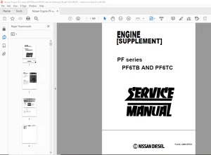 Nissan Truck Engine PF Series PF6TB And PF6TC Service Manual - PDF DOWNLOAD