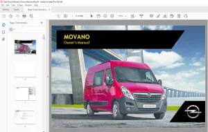 Opel Truck Movano Owners Manual - PDF DOWNLOAD
